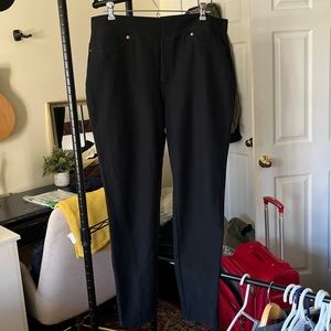 XL MICHAEL KORS BLACK STRETCH KNIT PANTS
